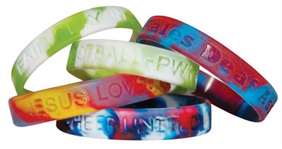 Multi Coloured Silicone Wristband