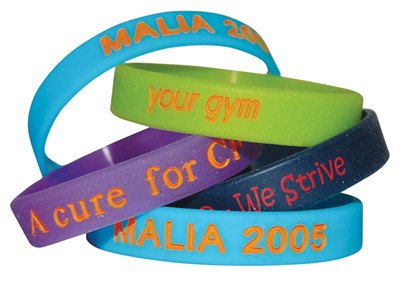 Colour Infill Silicone Wristband