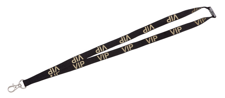 Gold Printed VIP Lanyard